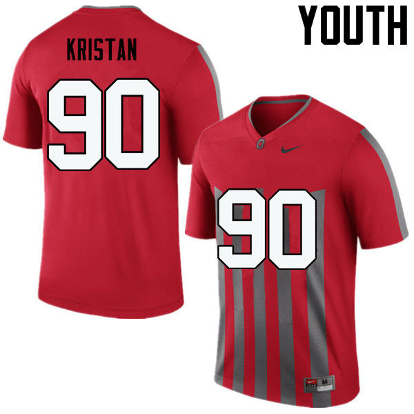 Youth Ohio State Buckeyes #90 Bryan Kristan Throwback Game College Stitched Football Jersey 23LY044PS